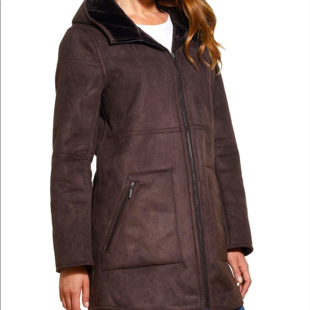 Weatherproof Hooded Faux Fur Coat